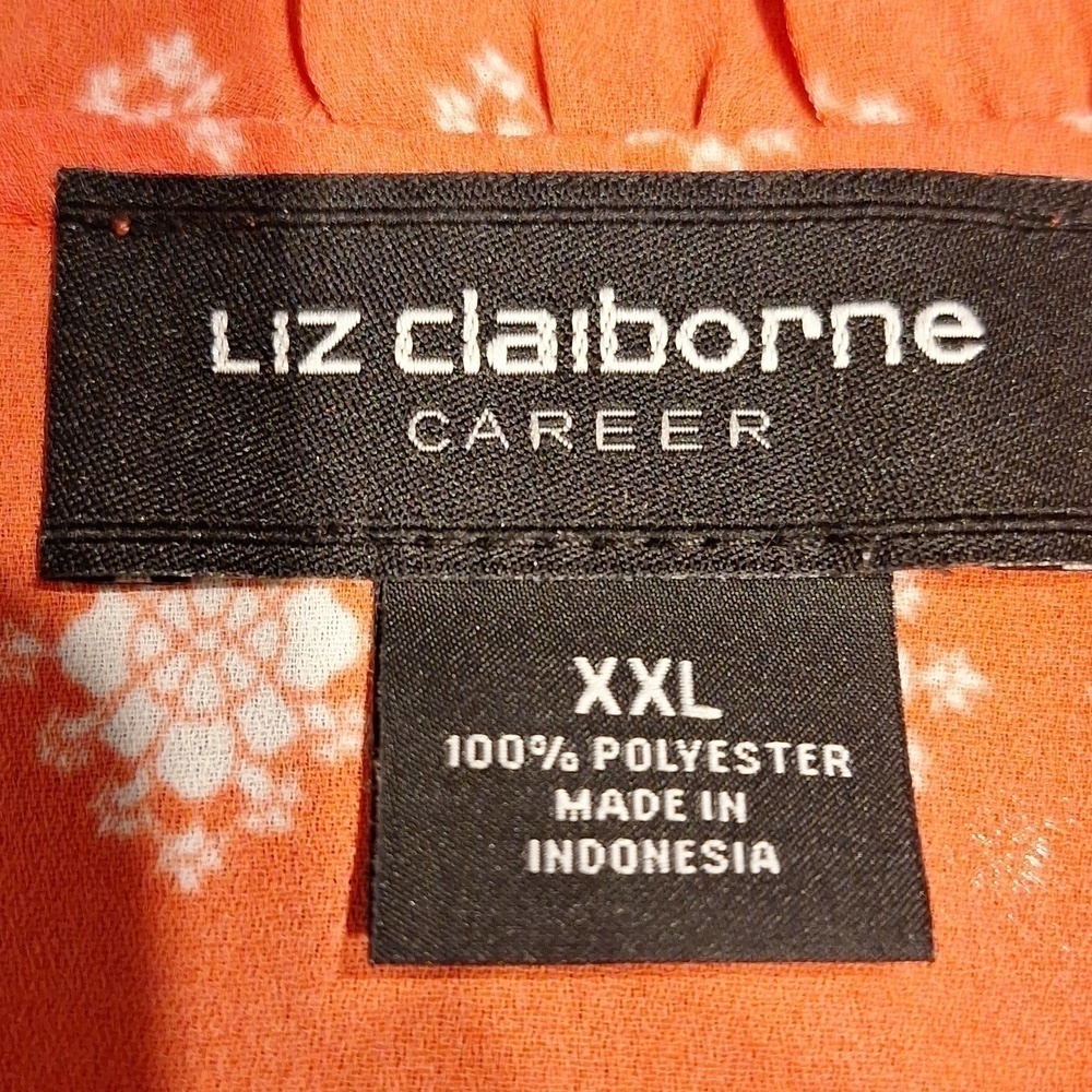 Womens Liz Claiborne casual cap sleeve plus size blouse XXL. EUC - Picture 3 of 3
